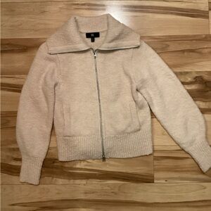 Banana Republic Cream Zip-Up